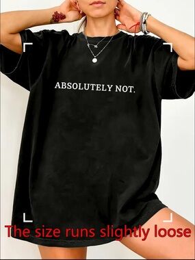 Absolutely Not. Black Graphic Tee Dress